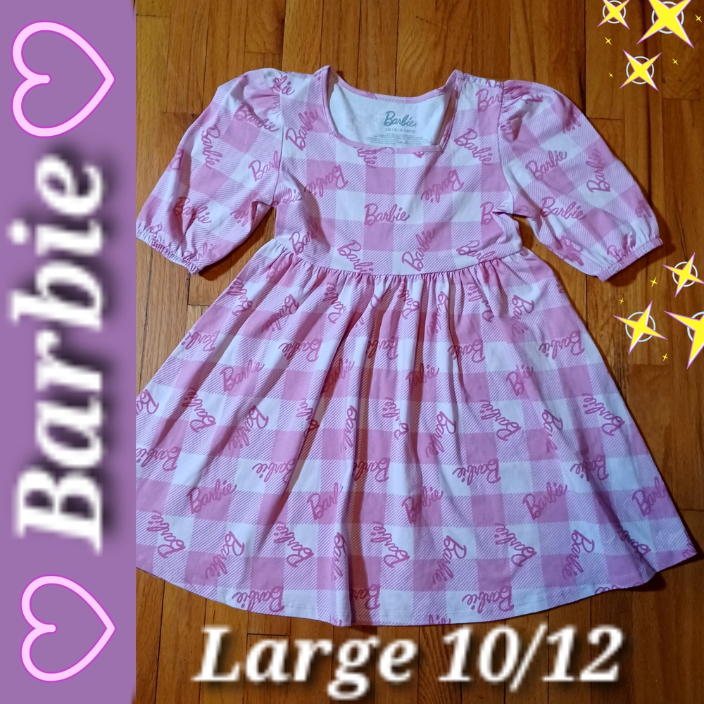 Barbie Plaid Pink Casual Dress